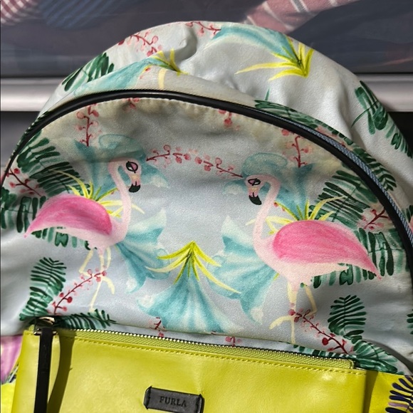 Furla Fiordaliso And Ranuncolo Giudecca Flamingo Neon Small Backpack In Blue - Picture 6 of 15